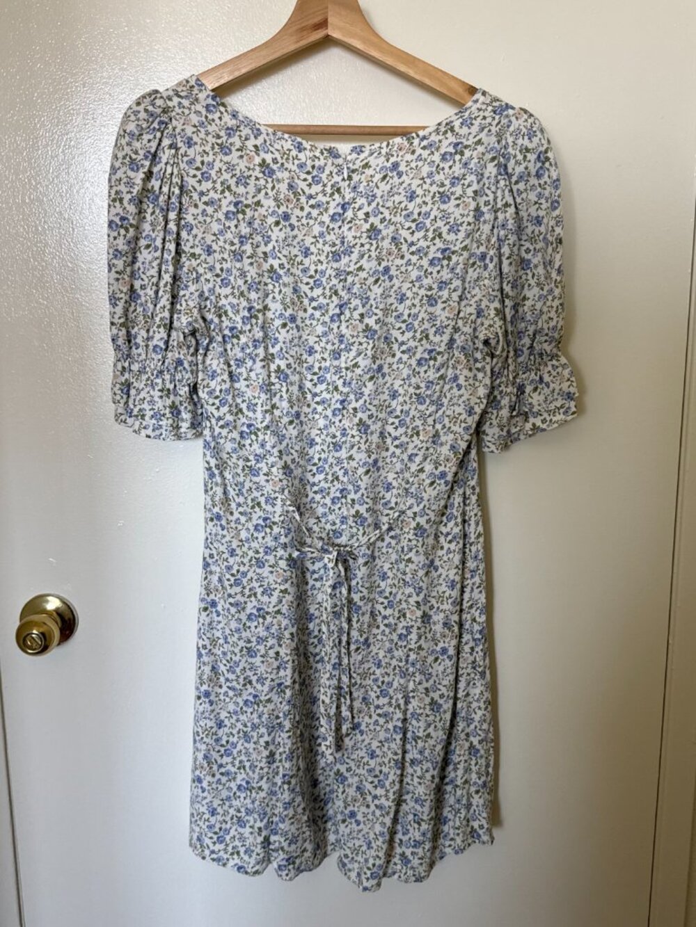 Reformation Charlton Blue White Floral Mini Dress US 10 - Picture 6 of 6